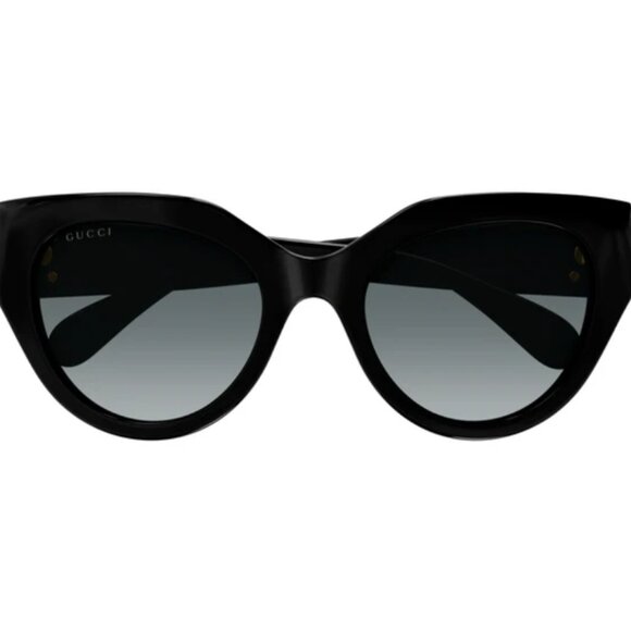 Gucci Women's Sunglasses | Black & Gold | Chunky Frame | Style: GG1408S-001 - Picture 2 of 7